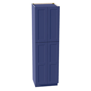 HB - TP2484: Indigo Blue Shaker 24"W x 84"H x 24"D 5 Door & 5 Shelves Tall Shelf Pantry Cabinets - homecabinets