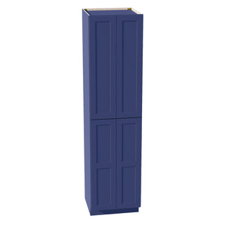 HB - TP2496: Indigo Blue Shaker 24"W x 96"H x 24"D 4 Door & 6 Shelves Tall Shelf Pantry Cabinets - homecabinets