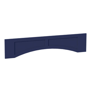 HB - VARP54: Indigo Blue Shaker 54"W x 12"H x 3/4"D Arched Valance with Raised Panel - homecabinets