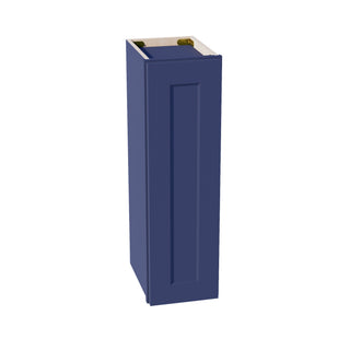 HB - W0930: Indigo Blue Shaker 09"W x 30"H 1 Door & 2 Shelves Standard Wall Cabinet - homecabinets