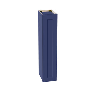 HB - W0942: Indigo Blue Shaker 09"W x 42"H 1 Door & 3 Shelves Standard Wall Cabinet - homecabinets