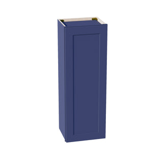 HB - W1542: Indigo Blue Shaker 15"W x 42"H 1 Door & 3 Shelves Standard Wall Cabinet - homecabinets