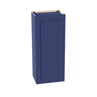 HB - W1842: Indigo Blue Shaker 18"W x 42"H 1 Door & 3 Shelves Standard Wall Cabinet - homecabinets