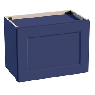 HB - W2115: Indigo Blue Shaker 21"W x 15"H 1 Door Standard Wall Bridge Cabinet - homecabinets