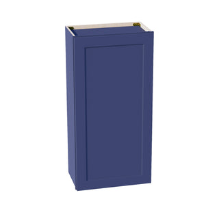 HB - W2142: Indigo Blue Shaker 21"W x 42"H 1 Door & 3 Shelves Standard Wall Cabinet - homecabinets