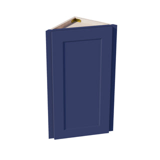 HB - WAE1230: Indigo Blue Shaker 12"W x 30"H x 12"D 1 Door & 2 Shelves Wall Angle End Cabinet - homecabinets