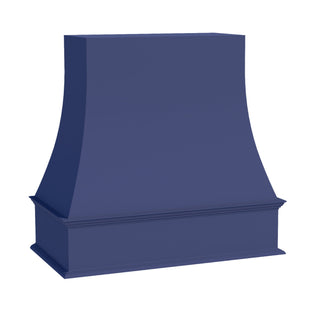 HB - WRH3636: Indigo Blue Shaker 36"W x 36"H Wood Wall Mounted Range Hoods - homecabinets