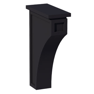 HE - CMCB: Ebony Black Shaker 3 - 1/2"W x 12 - 1/4"H x 08"D Extra Large Corbel - homecabinets