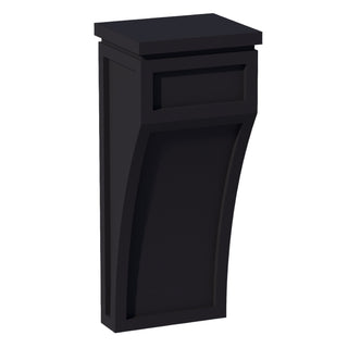 HE - CML: Ebony Black Shaker 5 - 1/4"W x 12 - 1/2"H x 4 - 1/2"D Large Corbel - homecabinets