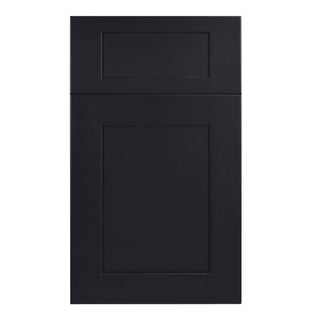 HE - DB21: Ebony Black Shaker 21" 3 Drawers Base Cabinet - homecabinets