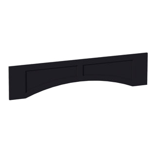 HE - VARP54: Ebony Black Shaker 54"W x 12"H x 3/4"D Arched Valance with Raised Panel - homecabinets