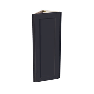 HE - WAE1242: Ebony Black Shaker 12"W x 42"H x 12"D 1 Door & 3 Shelves Wall Angle End Cabinet - homecabinets