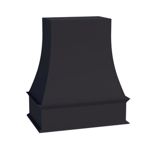 HE - WRH3036: Ebony Black Shaker 30"W x 36"H Wood Wall Mounted Range Hoods - homecabinets