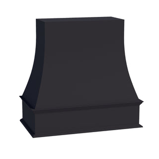 HE - WRH3636: Ebony Black Shaker 36"W x 36"H Wood Wall Mounted Range Hoods - homecabinets