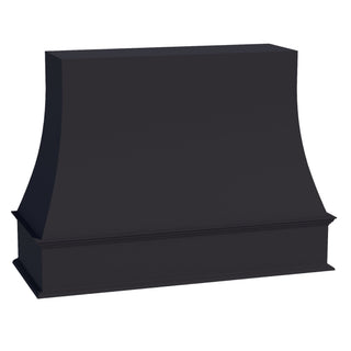 HE - WRH3648: Ebony Black Shaker 36"W x 48"H Wood Wall Mounted Range Hoods - homecabinets