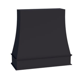 HE - WRH4848: Ebony Black Shaker 48"W x 48"H Wood Wall Mounted Range Hoods - homecabinets