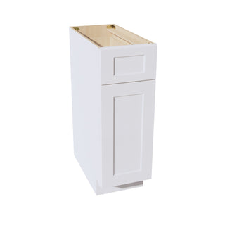 HF - B12: Frost White Shaker 12" 1 Drawer 1 Door Standard Base Cabinet - homecabinets