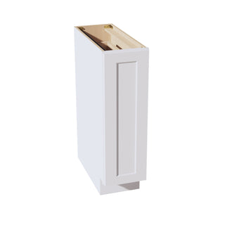 HF - BF09 - PO: Frost White Shaker 09" Full Door Pull Out Spice Rack Base Cabinets - homecabinets