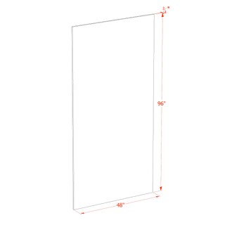 HF - BP48x96 - 3/4: Frost White Shaker 48"W x 96"H x 3/4"D Base End Skin Panel - homecabinets