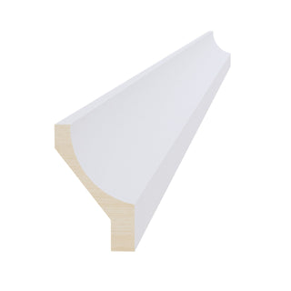 HF - CM4: Frost White Shaker 96"W x 2 - 1/2"H x 2 - 1/2"D Crown Molding - homecabinets