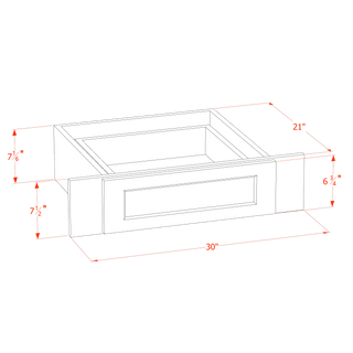 HF - KD30: Frost White Shaker 30"W Vanity Knee Drawers - homecabinets