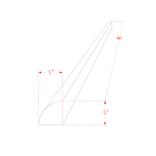 HF - QRM: Frost White Shaker 96"W x 3/4"H x 3/4"D Quarter Round Shoe Molding - homecabinets