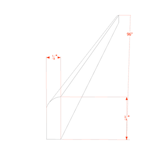 HF - SM8 - S: Frost White Shaker 96"W x 3/4"H x 1/4"D Scribe Molding - homecabinets