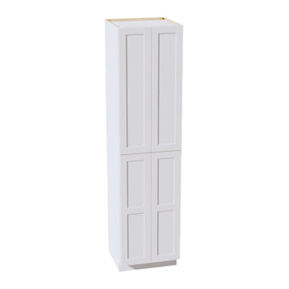 HF - TP2496: Frost White Shaker 24"W x 96"H x 24"D 4 Door & 6 Shelves Tall Shelf Pantry Cabinets - homecabinets