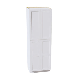 HF - TP3090: Frost White Shaker 30"W x 90"H x 24"D 4 Door & 5 Shelves Tall Shelf Pantry Cabinets - homecabinets