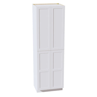 HF - TP3096: Frost White Shaker 30"W x 96"H x 24"D 2 Doors & 6 Shelves Tall Shelf Pantry Cabinets - homecabinets