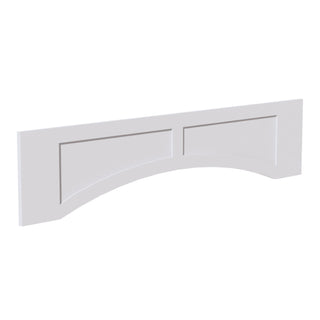 HF - VARP54: Frost White Shaker 54"W x 12"H x 3/4"D Arched Valance with Raised Panel - homecabinets