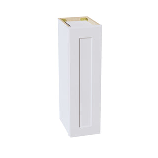 HF - W0930: Frost White Shaker 09"W x 30"H 1 Door & 2 Shelves Standard Wall Cabinet - homecabinets