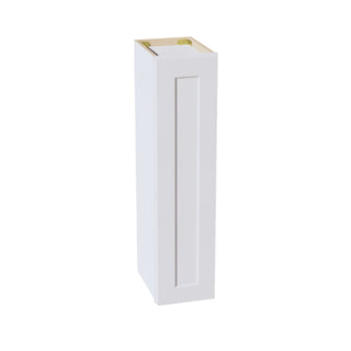 HF - W0936: Frost White Shaker 09"W x 36"H 1 Door & 2 Shelves Standard Wall Cabinet - homecabinets