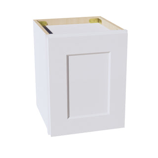 HF - W1215: Frost White Shaker 12"W x 15"H 1 Door Standard Wall Bridge Cabinet - homecabinets