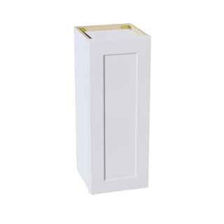 HF - W1230:: Frost White Shaker 12"W x 30"H 1 Door & 2 Shelves Standard Wall Cabinet - homecabinets