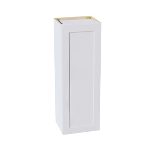 HF - W1542: Frost White Shaker 15"W x 42"H 1 Door & 3 Shelves Standard Wall Cabinet - homecabinets