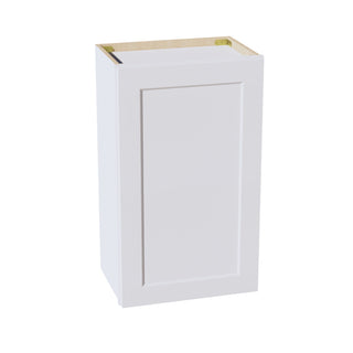 HF - W1830: Frost White Shaker 18"W x 30"H 1 Door & 2 Shelves Standard Wall Cabinet - homecabinets