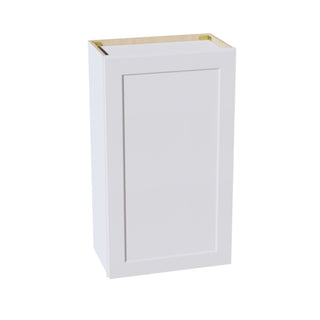 HF - W2136: Frost White Shaker 21"W x 36"H 1 Door & 2 Shelves Standard Wall Cabinet - homecabinets