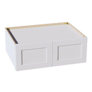 HF - W331224: Frost White Shaker 33"W x 12"H x 24"D 2 Doors Standard Bridge Wall Cabinet - homecabinets