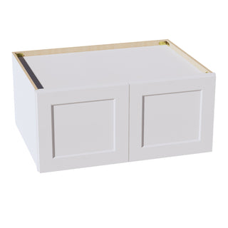 HF - W331524: Frost White Shaker 33"W x 15"H x 24"D 2 Doors Standard Bridge Wall Cabinet - homecabinets