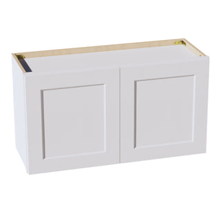 HF - W3318: Frost White Shaker 33"W x 18"H 2 Doors Standard Wall Bridge Cabinet - homecabinets