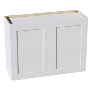 HF - W3324: Frost White Shaker 33"W x 24"H 2 Doors Standard Wall Bridge Cabinet - homecabinets