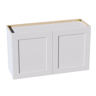 HF - W3621: Frost White Shaker 36"W x 21"H 2 Doors Standard Wall Bridge Cabinet - homecabinets