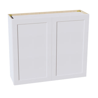 HF - W4236: Frost White Shaker 42"W x 36"H 2 Doors & 2 Shelves Standard Wall Cabinet - homecabinets