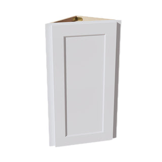 HF - WAE1230: Frost White Shaker 12"W x 30"H x 12"D 1 Door & 2 Shelves Wall Angle End Cabinet - homecabinets