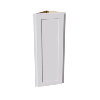 HF - WAE1242: Frost White Shaker 12"W x 42"H x 12"D 1 Door & 3 Shelves Wall Angle End Cabinet - homecabinets