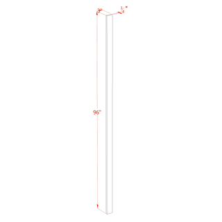 HF - WF396: Frost White Shaker 03"W x 96"H Wall Cabinet Filler - homecabinets