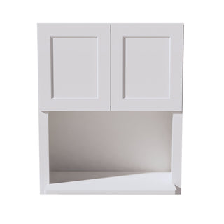 HF - WM3036: Frost White Shaker 30"W x 36"H 2 Doors Wall Built - in Microwave Cabinets - homecabinets