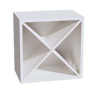 HF - WR1818: Frost White Shaker 18"W x 18"H x 12"D Wall Wine Rack Incl. Shelf - homecabinets