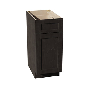 HG - B15: Dark Gray Shaker 15" 1 Drawer 1 Door Standard Base Cabinet - homecabinets